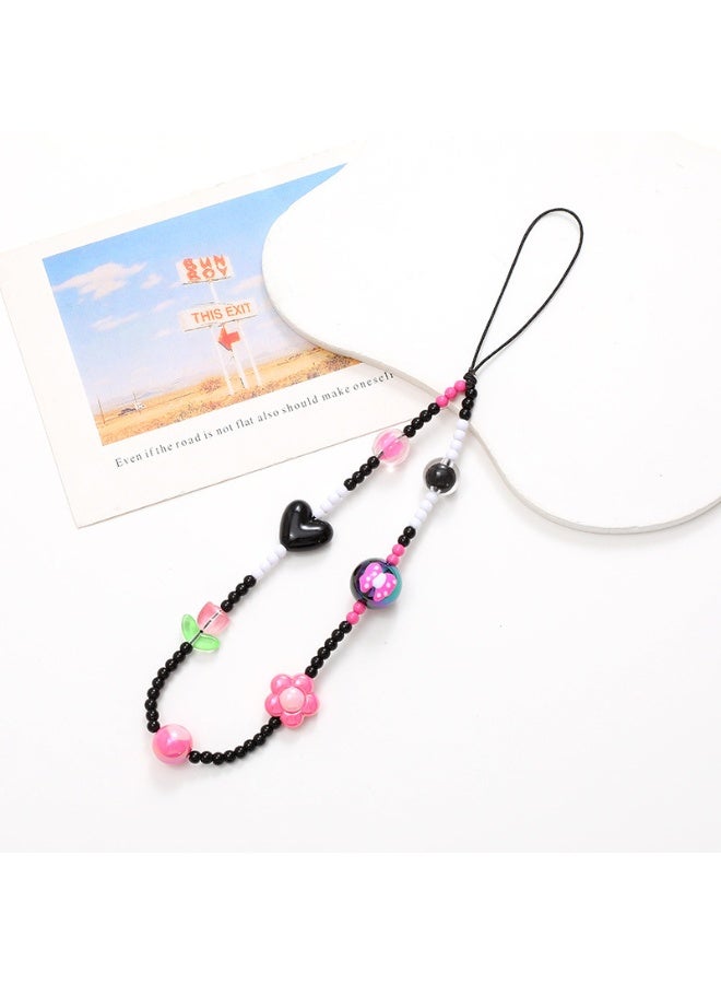 NIBEMINENT Phone Charm/ Chain Strap for Women Girls, Little Fragrance Flower Cell Phone Case Lanyard Wrist Strap
