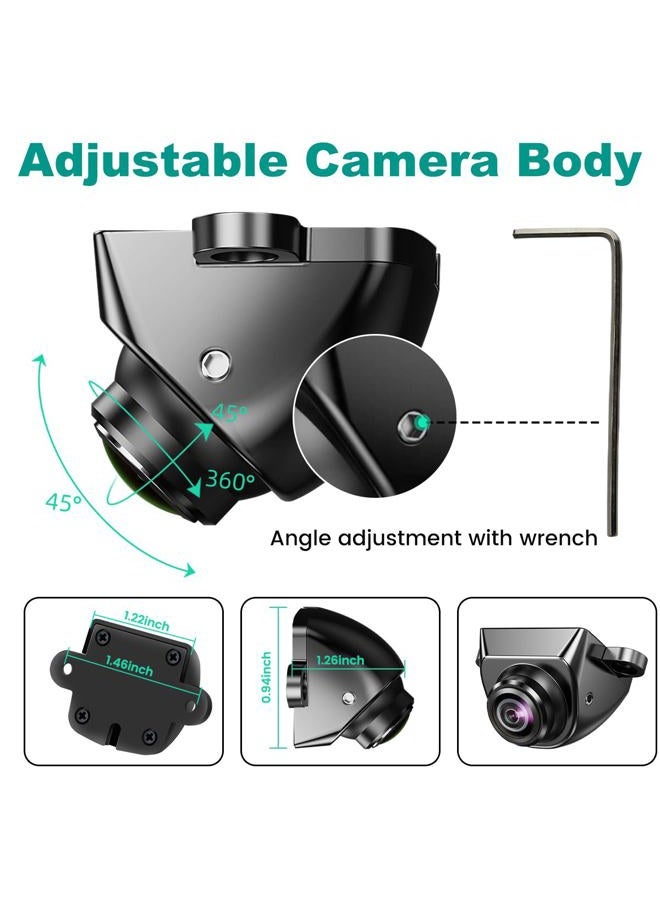 GreenYi Car Backup Camera with Dynamic Trajectory Guide Line, GreenYi HD 960x720 Reverse Rear/Front/Side View Cam, Adjustable Fisheye Lens, Waterproof Night Vision 170 Degree Wide View - Image 4
