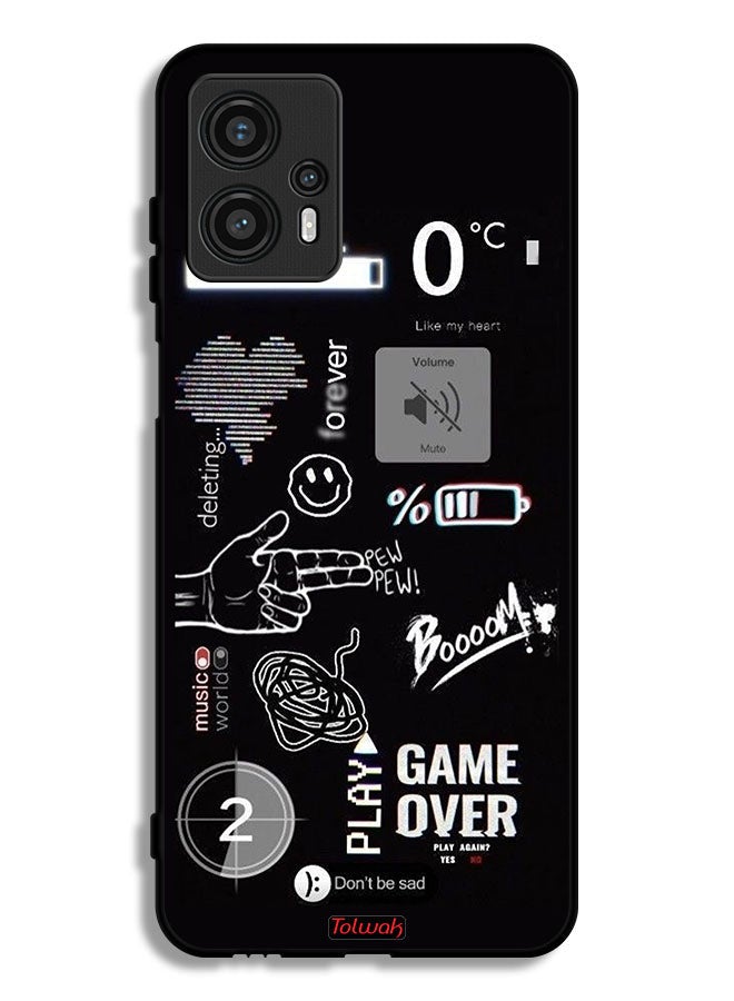 Tolwak Motorola Moto G13 Protective Case Cover Game Over Pew Pew - Image 1