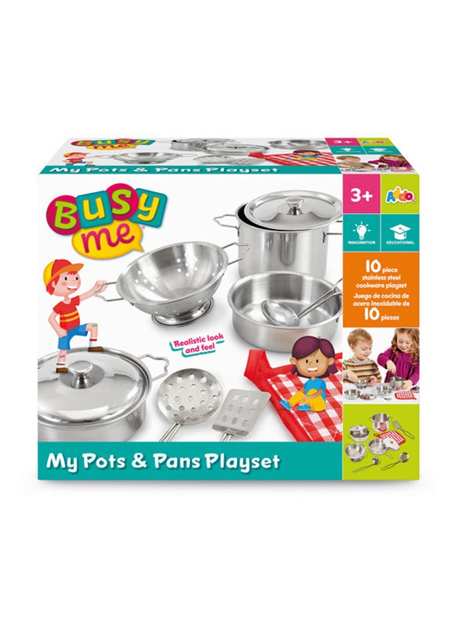 ADDO Busy Me My Pots And Pans Playset, Pretend Toy, Role Play For Kids  - Image 2
