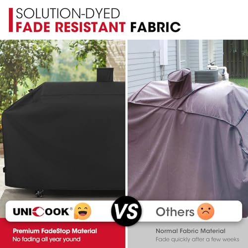Unicook 79 Inch Grill Cover, Compatible with Smoke Hollow, Pit Boss, Heavy Duty Waterproof Gas Charcoal Combo Grill Cover with Sealed Seam, Fade Resistant BBQ Cover, Compared to Smoke Hollow GC7000 - Image 3