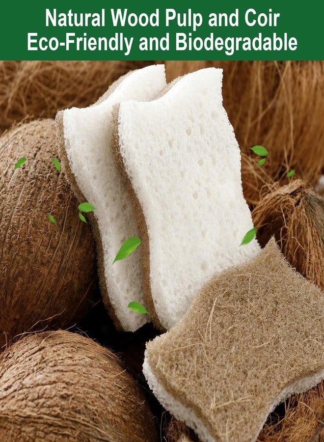 LILAC Natural Cellulose Sponges for Dishes - Ergonomic Non-Scratch Kitchen Scrub Sponges - 100% Biodegradable & Eco-Friendly Cleaning Sponges for Non-Stick Cookware, Bathroom & Household (10 Pack) - Image 4