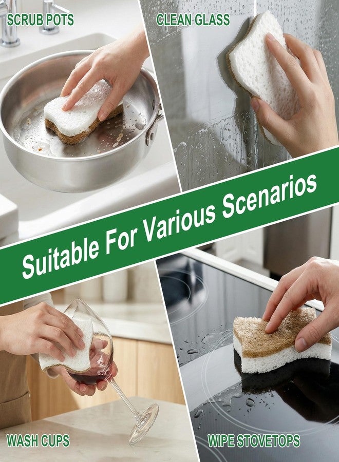 LILAC Natural Cellulose Sponges for Dishes - Ergonomic Non-Scratch Kitchen Scrub Sponges - 100% Biodegradable & Eco-Friendly Cleaning Sponges for Non-Stick Cookware, Bathroom & Household (10 Pack) - Image 2
