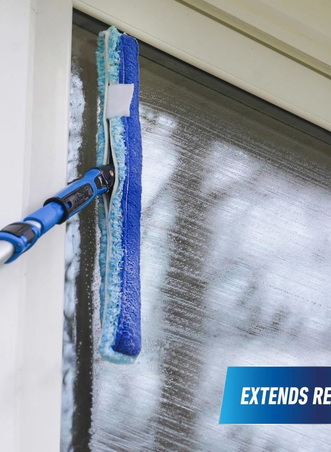 Unger 18" Professional Grip Window Scrubber with 8' Connect & Clean Pole - Image 4