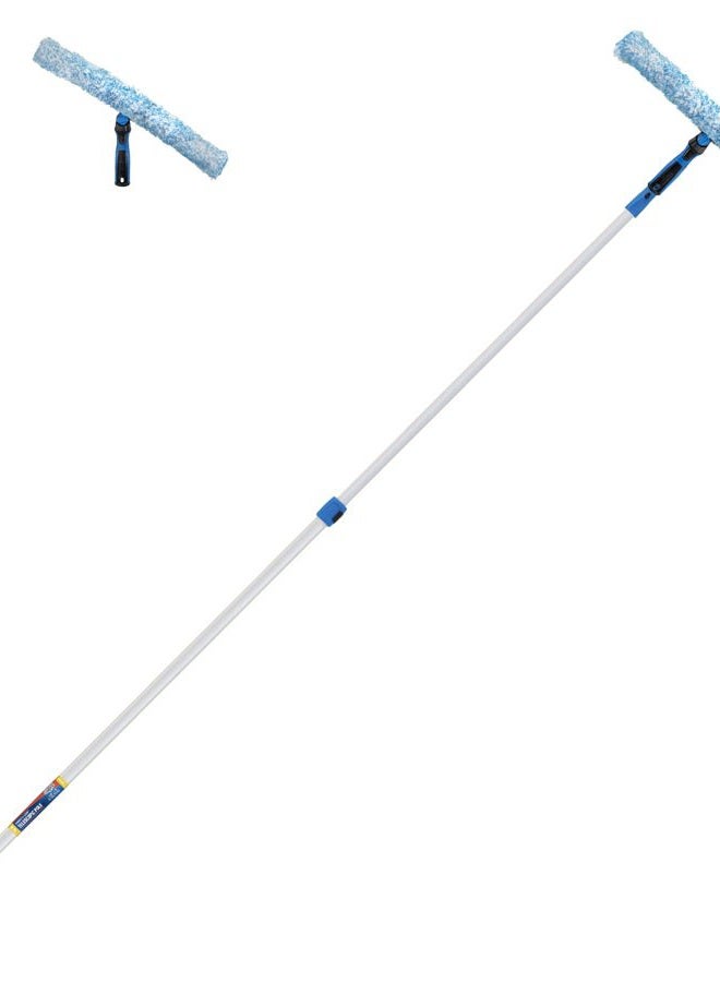 Unger 18" Professional Grip Window Scrubber with 8' Connect & Clean Pole - Image 1