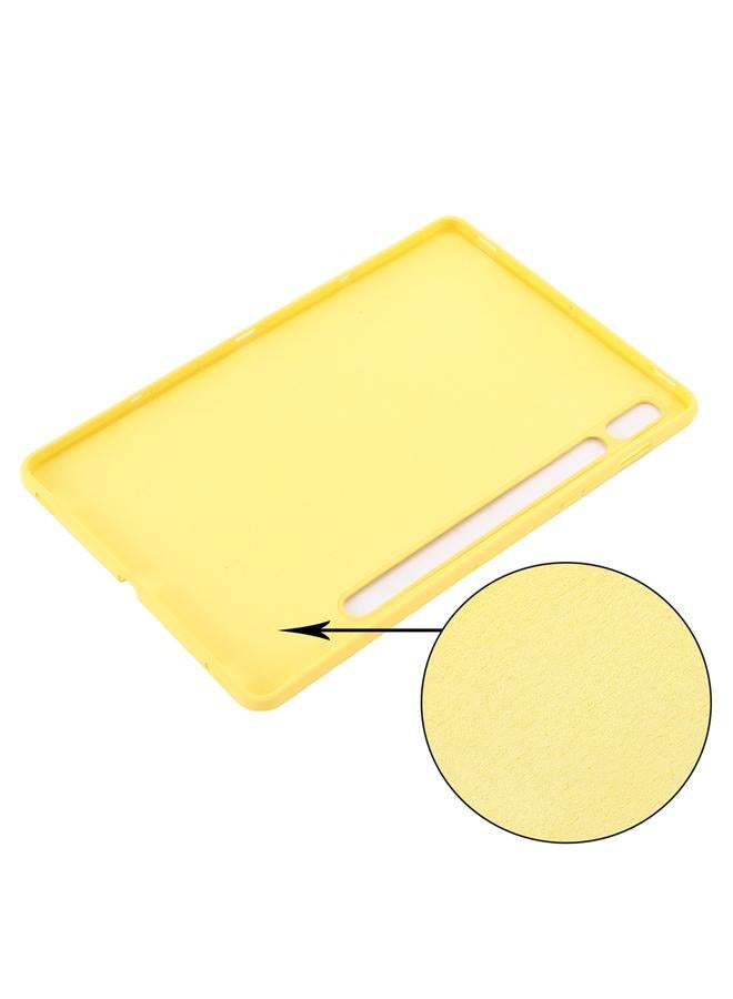 S-TOP Case For Samsung Galaxy Tab S9 FE Pure Color Liquid Silicone Shockproof Tablet Case - Image 4