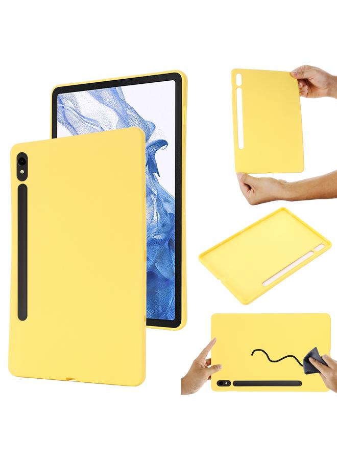S-TOP Case For Samsung Galaxy Tab S9 FE Pure Color Liquid Silicone Shockproof Tablet Case - Image 1