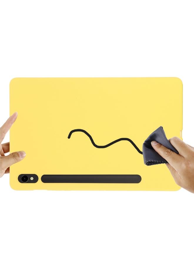 S-TOP Case For Samsung Galaxy Tab S9 FE Pure Color Liquid Silicone Shockproof Tablet Case - Image 5