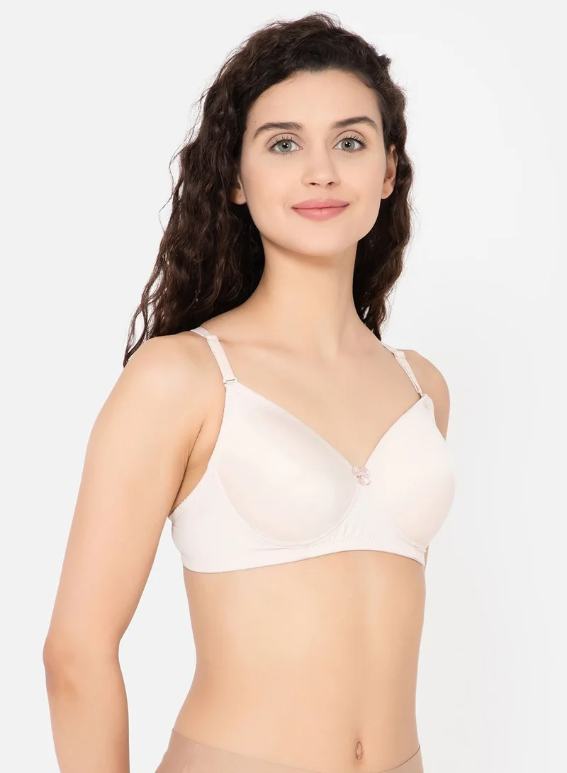 كلوفيا Clovia Lightly Padded Non-Wired Full Cup Multiway T-Shirt Bra In Nude Colour