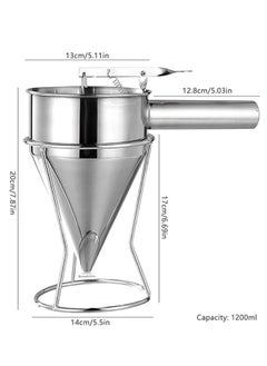 MAXQON Kitchen Pancake Batter Dispenser, Baking Funnel Stainless Steel Cupcake, Crepes, Muffin, Waffles, Chocolate Ball Cake Decorating Tool  - Image 5