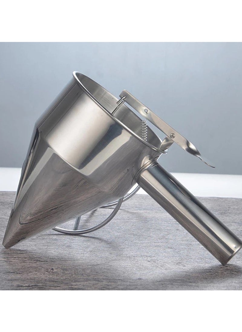 MAXQON Kitchen Pancake Batter Dispenser, Baking Funnel Stainless Steel Cupcake, Crepes, Muffin, Waffles, Chocolate Ball Cake Decorating Tool  - Image 2