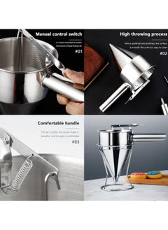 MAXQON Kitchen Pancake Batter Dispenser, Baking Funnel Stainless Steel Cupcake, Crepes, Muffin, Waffles, Chocolate Ball Cake Decorating Tool  - Image 3