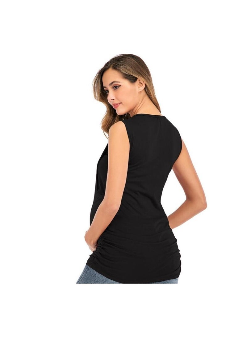 Women's Maternity Nursing Tops 3 Pack Breastfeeding Tank Top Shirt Double Layer Soft Sleeveless Pregnancy Clothes  - Image 2