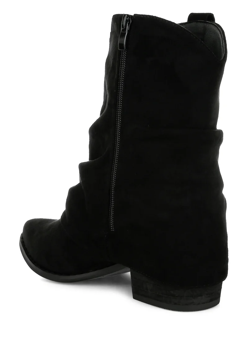 London Rag Slouchy Calf Boots in Black