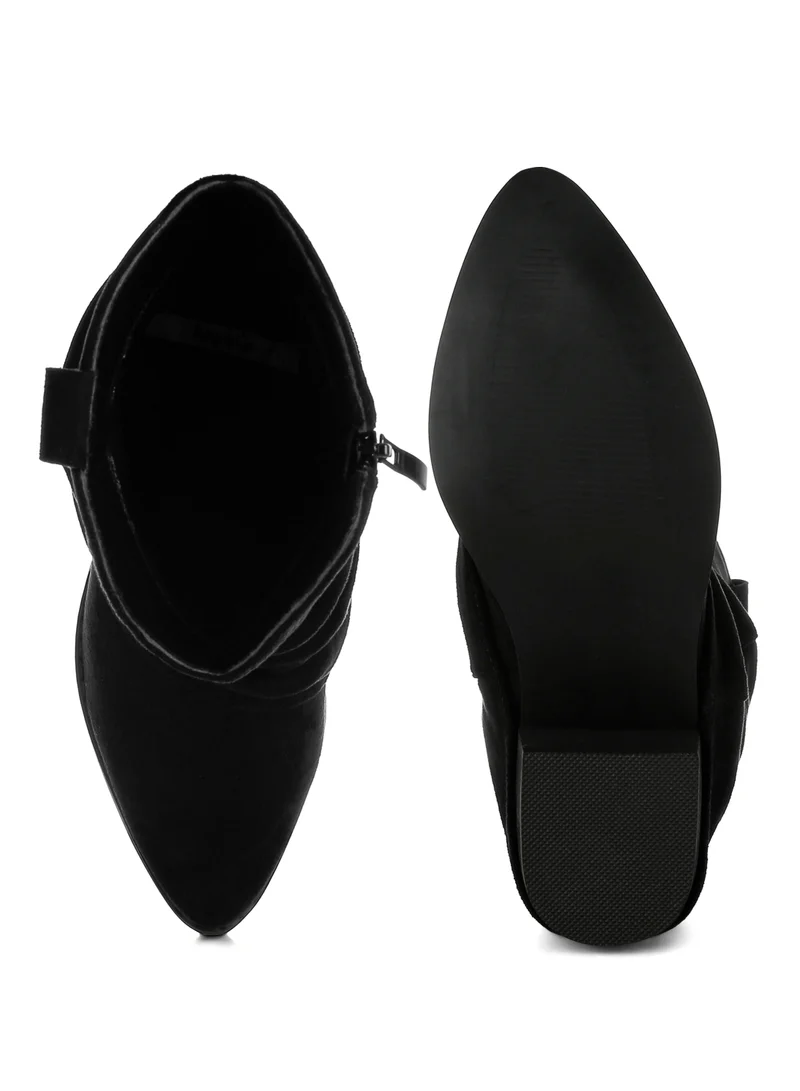 London Rag Slouchy Calf Boots in Black