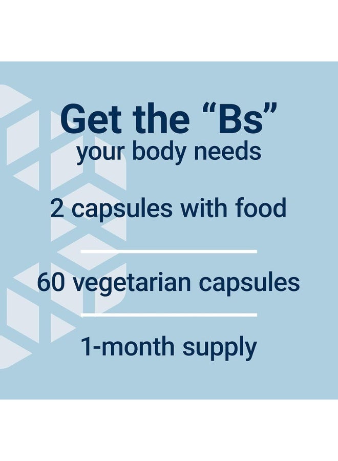لايف إكستنشن كبسولات Life Extension BioActive Complete B-Complex كبسولات نباتية خالية من الغلوتين وخالية من الكائنات المعدلة وراثيًا تحتوي على فيتامينات B النشطة إنزيميًا 60 كبسولة نباتية خالية من الغلوتين وخالية من الكائنات المعدلة وراثيًا تدعم التمثيل الغذائي للطاقة مكمل غذائي - Image 3