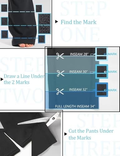 Safort 28" 30" 32" 34" Inseam Regular Tall Bootcut Yoga Pants, 4 Pockets, UPF50+, Black, XL - Image 4