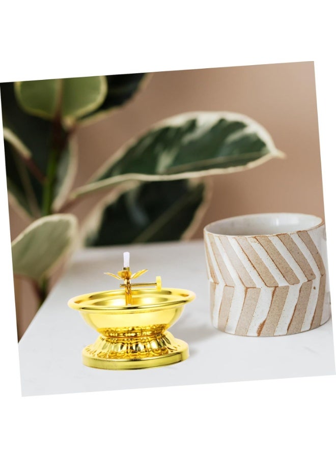 Home Care Traditional Brass Oil Lamp with Adjustable Cotton Wick â€“ Golden Finish for Pooja, Home Temple & Festive DÃ©cor - Image 5