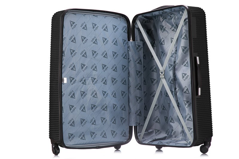InUSA ROYAL Hardside Spinner Luggage with Ergonomic Handles | Spacious Travel Suitcase with Four Spinner Wheels and Studs | 32 Inch Extra Large Spinner Luggage | Black - Image 4