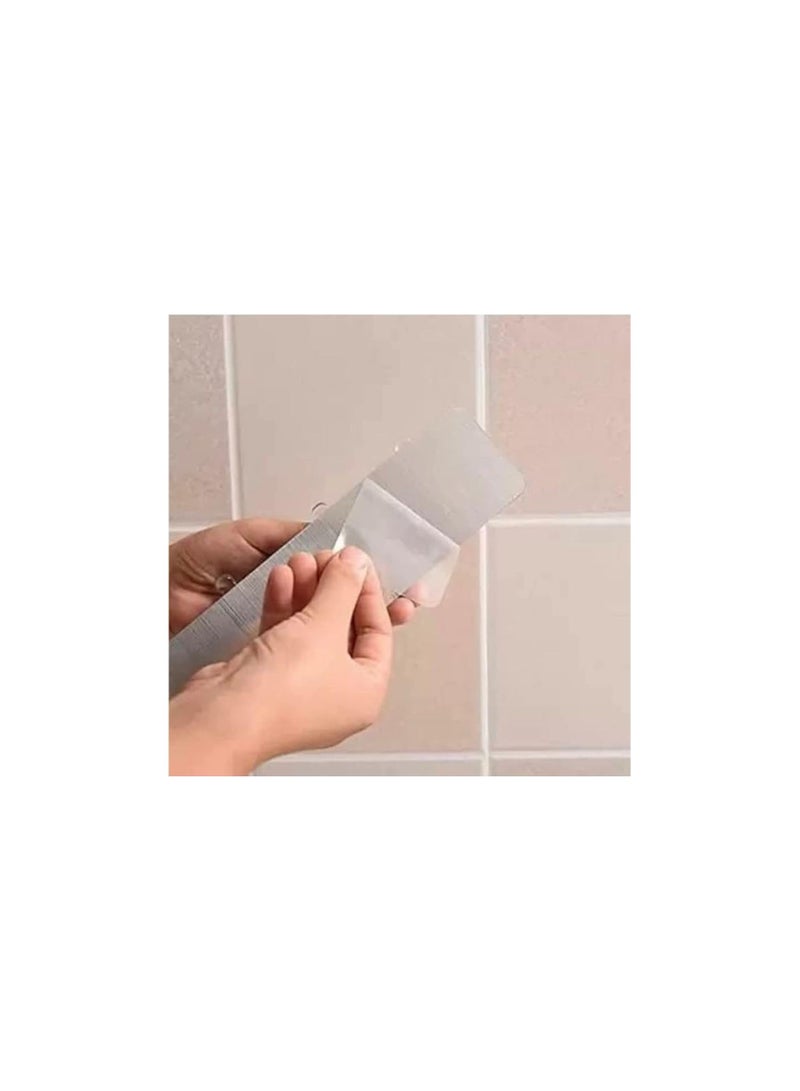 Magic Adhesive Hangers with 6 Hooks Strong Self Adhesive Hooks for Walls Home Kitchen Office Bathroom Bedroom Door Accessories Organizers, Plastic (Transparent), Max Recommended Weight 3.0kg  - Image 3
