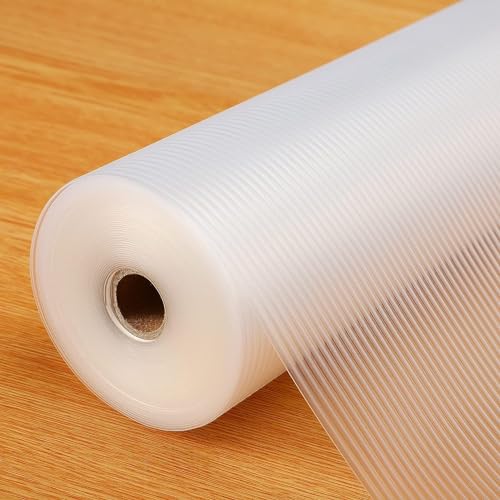 Ash  Roh Ash & Roh Anti-Slip Solid Place Mat Waterproof EVA Liners for Kitchen Cabinets, Drawers, Tables - Food Grade, Textured, Washable, Multipurpose Shelf Mats (TRANSPRENT, 45 x 100) - Image 1
