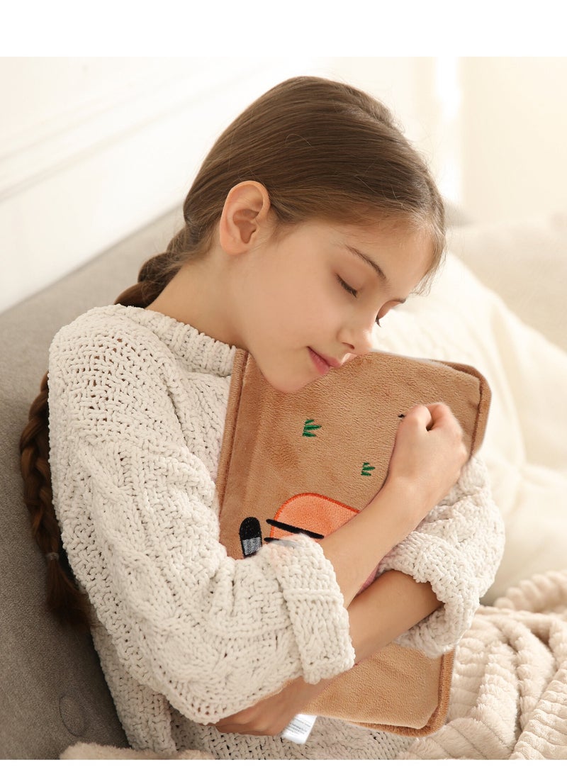 Biggdesign - Kind Cat Electric Hot Water Bottle with Soft Cover Rechargable Hot Water Bag for Pain Relief - Image 1