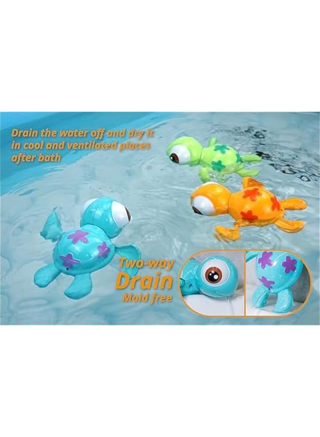 لعبة حمام السلاحف البحرية القابلة لللف، بدون بطارية، خالية من العفن، مضادة للصدأ، لعبة تفاعلية مونتيسوري للأطفال 18 شهرًا وما فوق (3 قطع) - Image 3