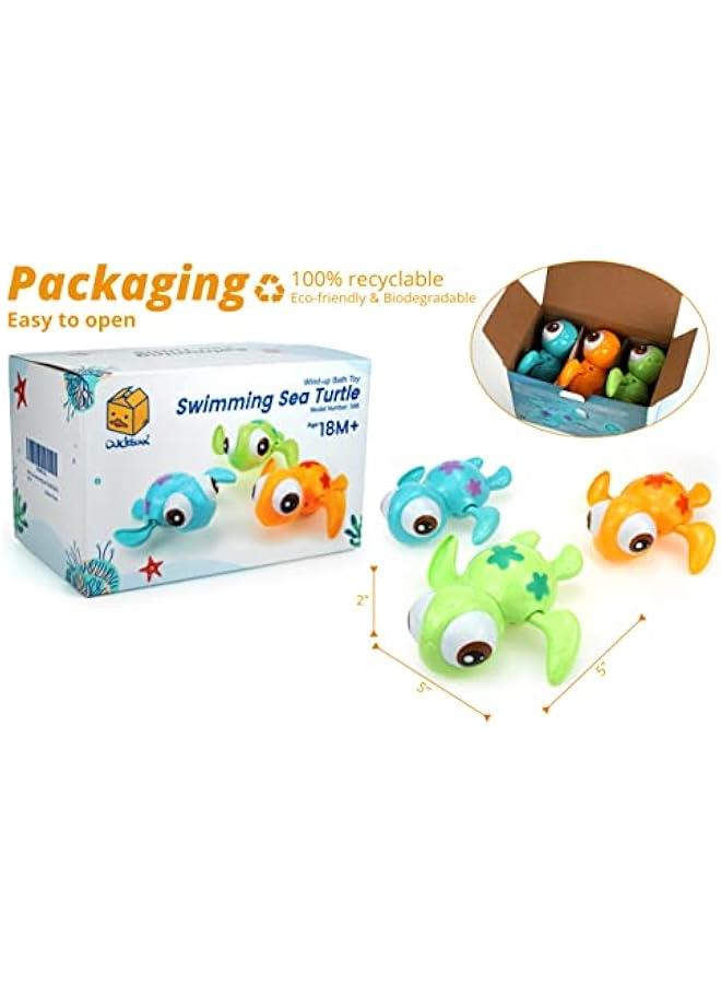 لعبة حمام السلاحف البحرية القابلة لللف، بدون بطارية، خالية من العفن، مضادة للصدأ، لعبة تفاعلية مونتيسوري للأطفال 18 شهرًا وما فوق (3 قطع) - Image 5