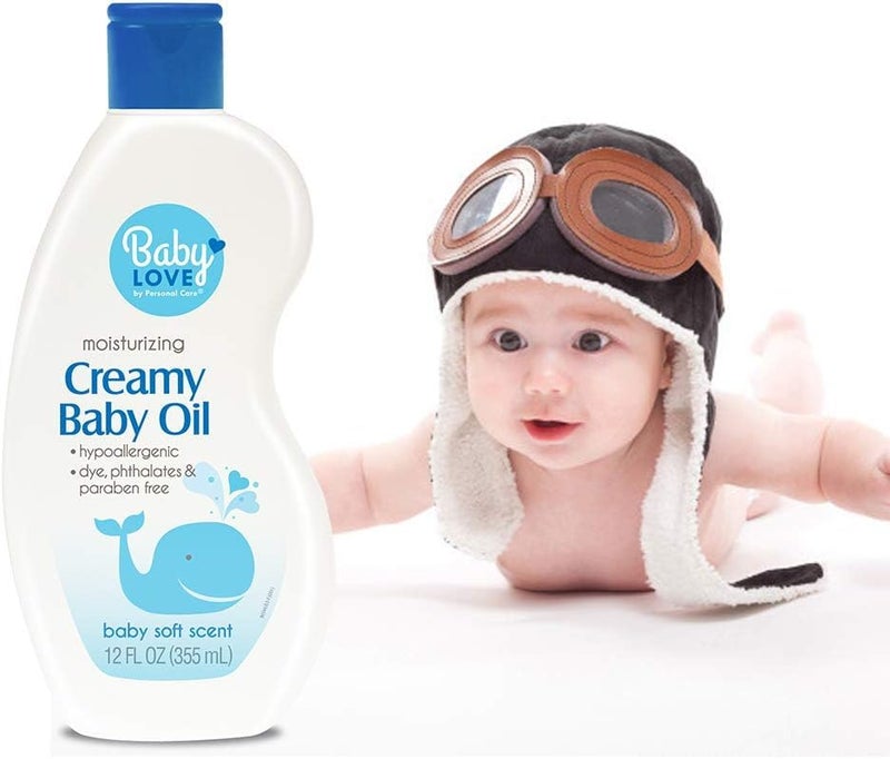 personal care Moisturizing Creamy Baby Oil Hypoallergenic12 oz Pack of 3 - Image 4
