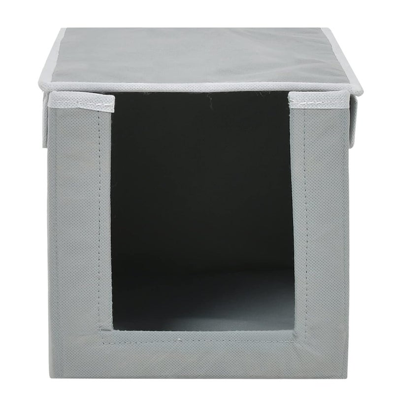 Kuber Industries Kuber Industries NonWoven Cloth Stacker Wardrobe OrganizerBin With Carrying Handle Lid Pack of 2 GreyHS43KUBMART26882  - Image 5