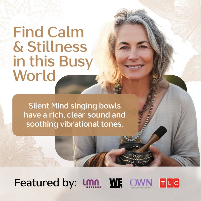 Silent Mind Tibetan Singing Bowl Set – Authentic Hand-Tuned Sound Bowl for Meditation – Complete Meditation Bowl Kit with Cushion, Mallet, Box & Guide – Perfect Tibetan Bell for Yoga, Relaxation, & Sound Healing - Image 4
