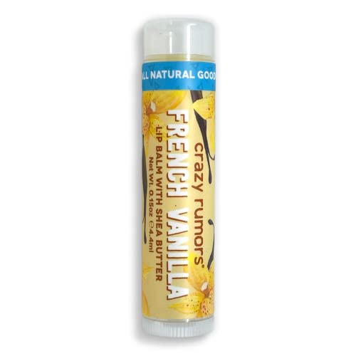 Crazy Rumors French Vanilla Lip Balm. 100% Natural, Vegan, Plant-Based, Made in USA (1-Pack) - Image 1
