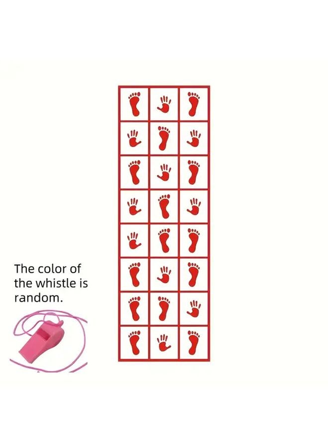 Red Foldable Washable Dynamic Game Set with Whistle Portable for Outdoor Team Building - Image 1