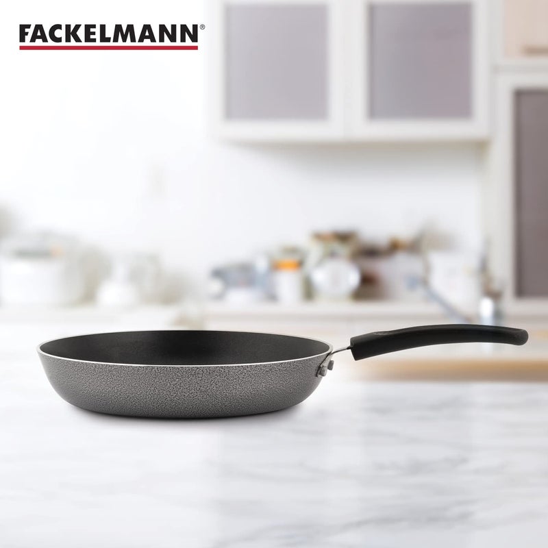 Fackelmann Aluminium Fry Pan with Non-Stick Coating, 26 Cm | 3 Layer Non-Stick Dupont Teflon Coating | Ideal for Cooking Omelettes, Sautéing Vegetables & Frying Meats, Black - Image 2