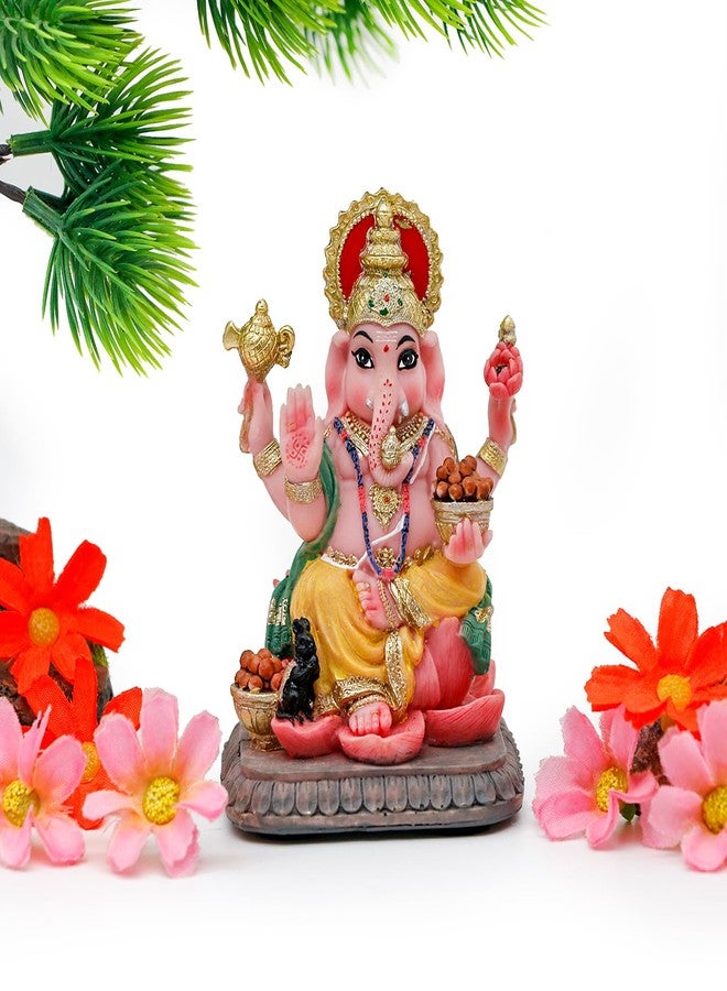 BangBangDa Ganesha for Car Dashboard Decor - 4.1"H Hindu God Lord Ganesh Idol Statue for Vehicle Decor Ganpati Murti Mandir Temple Puja Item Home Altar Pooja Decor Birthday Diwali Gift for Indian Friends - Image 5