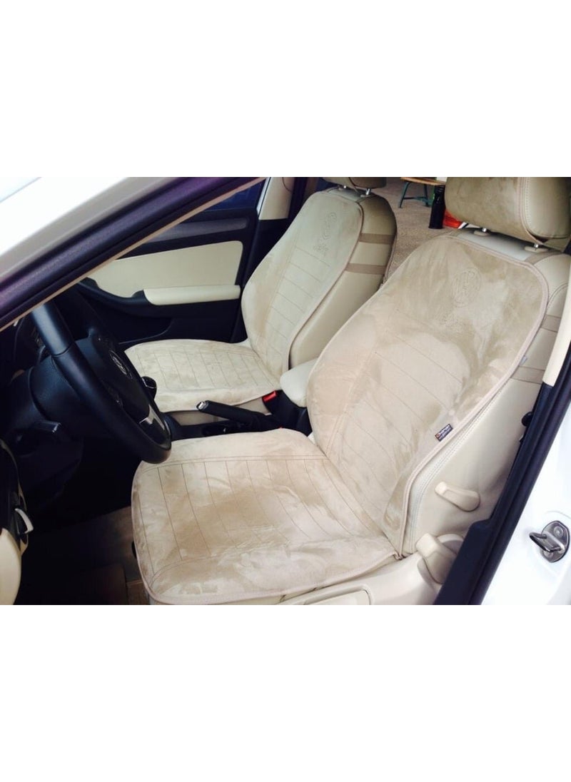 Kırcalı - Toyota Corolla New Generation Seat Protector 2012-2018 Front 2-Piece Cover Cushion Beige - Image 1
