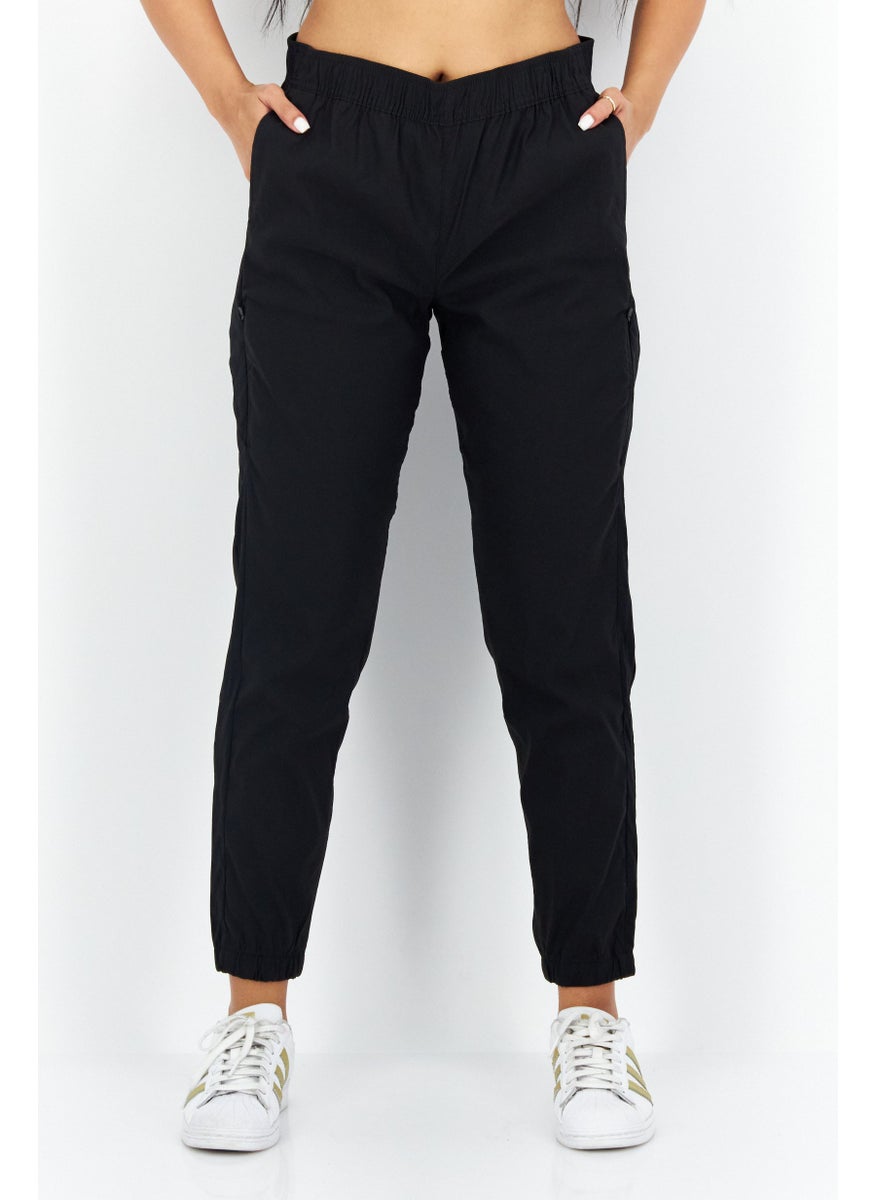 Eddie Bauer Women Regular Fit Solid Jogger Pant, Black  - Image 1