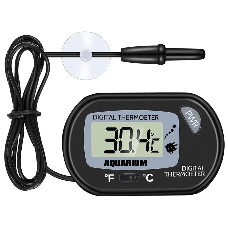 Zacro Glass LCD Digital Aquarium Thermometer Fish Tank Water Terrarium Temperature for All Life Stages - Image 1