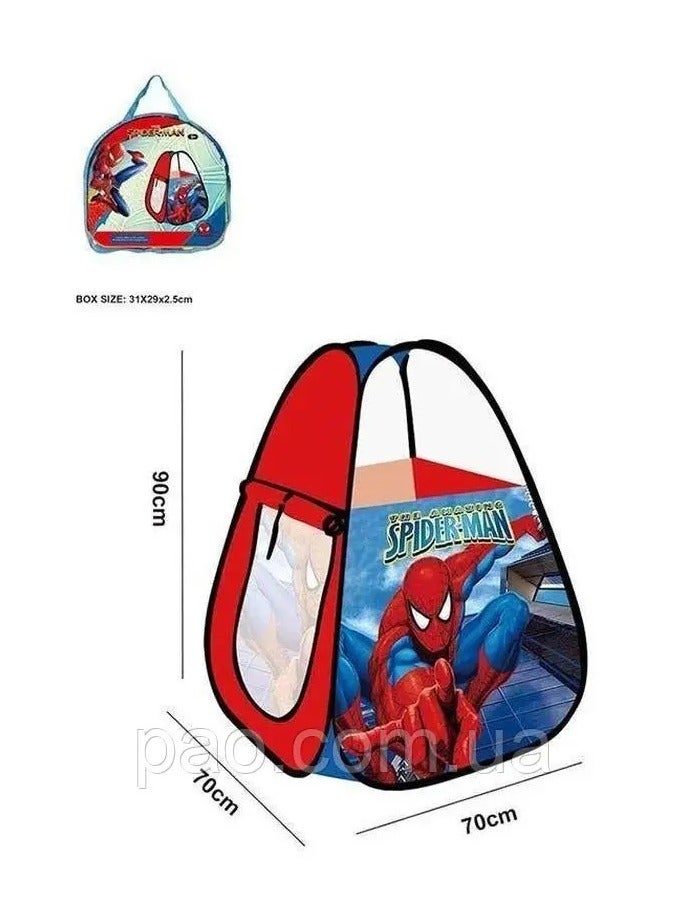 Marvel Spiderman Pop up Tent Indoor/Outdoor Theme Play Tent for Kids 70*70*90cm
