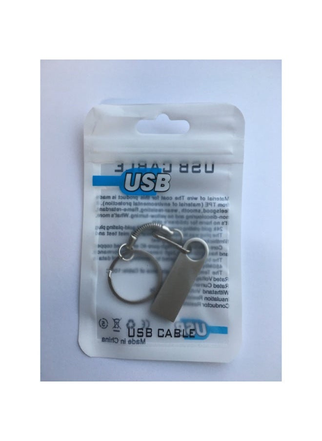 Direct Metal U Disk Waterproof 8g 16g 32g 64g Lettering LOGO Gift Disk-Color:Silver-Capacity:128M  - Image 1
