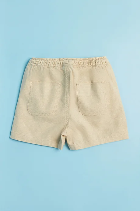 أر أند بي Solid Shorts with Drawstring Waist