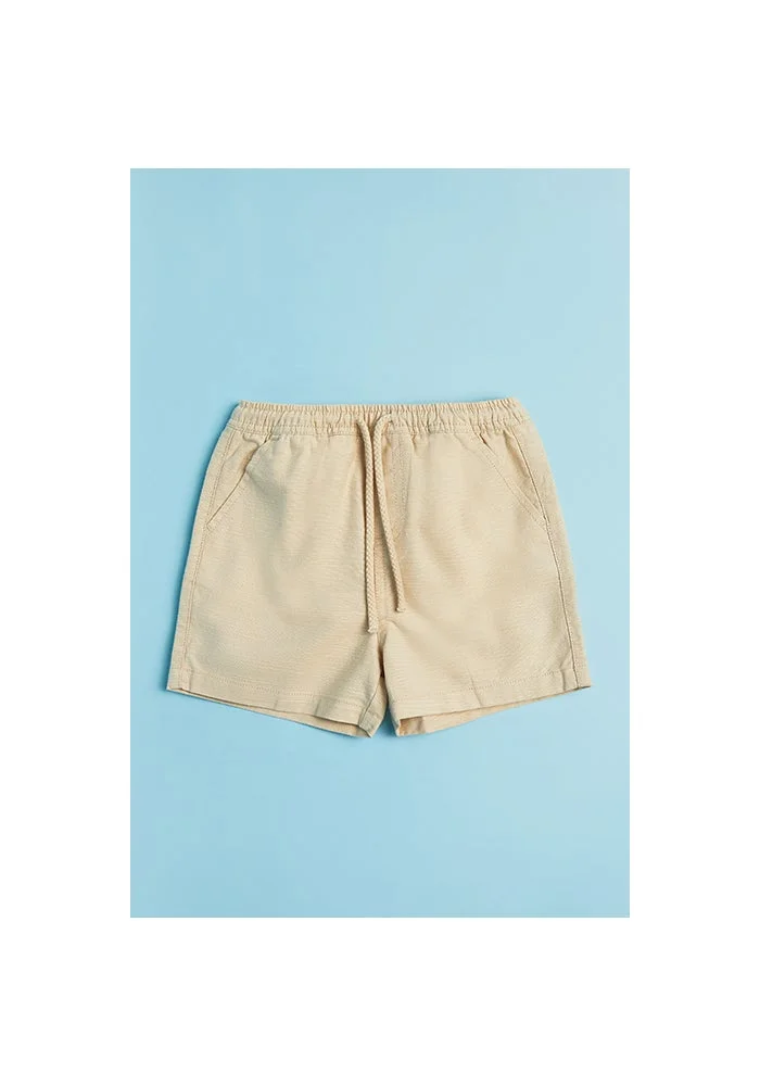 أر أند بي Solid Shorts with Drawstring Waist