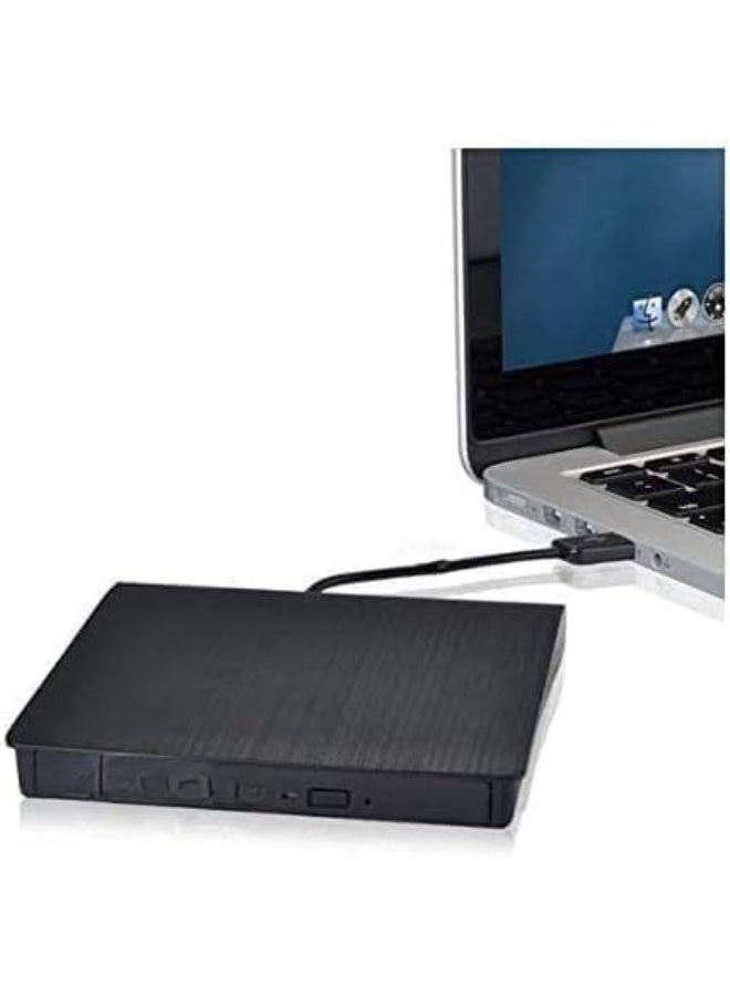 External CD/DVD Drive USB 3.0 – Touch-Control CD/DVD RW Optical Drive for Laptop and Notebook – High-Speed ROM Reader and Writer  - Image 2