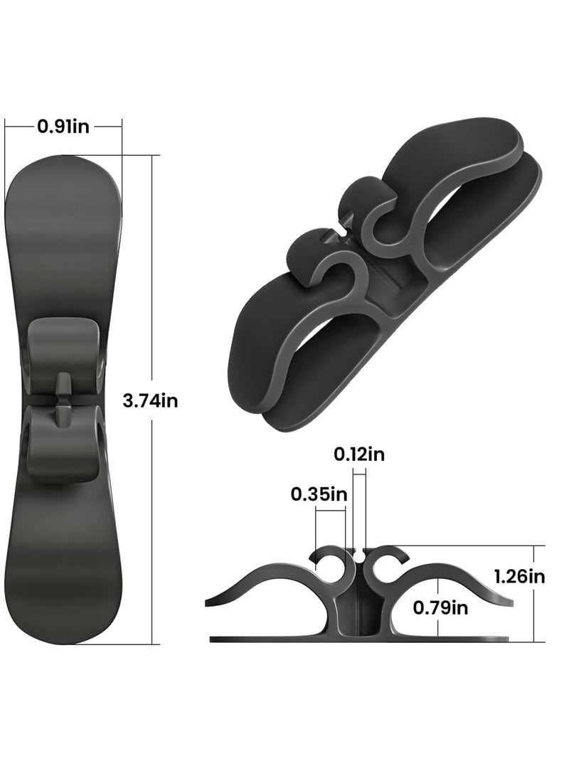 منظم أسلاك للأجهزة، لفافات أسلاك للأسلاك الكهربائية، عبوة من قطعتين (أبيض + أسود) ولفافة لأجهزة المطبخ، متوافق مع الخلاط، وماكينة صنع القهوة، والخلاط، ومقلاة الهواء، ومنظم أسلاك أجهزة المطبخ - Image 5