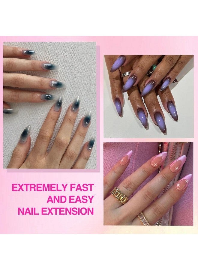 SAVILAND Almond Gel X Nail Kit - Nail Drill Kit U V Lamp for Nail 500PCS Nail Tips and Glue Gel Kit Easy Use Manicure Tool for Nail Design at Home Nail Kit with Everything DIY & Salon Gift for Women - Image 2