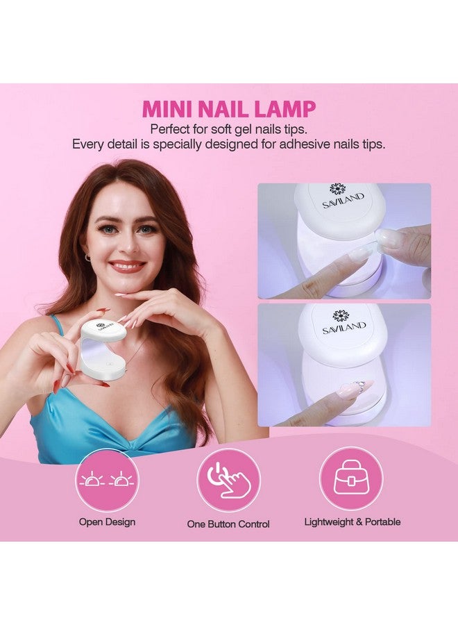 SAVILAND Almond Gel X Nail Kit - Nail Drill Kit U V Lamp for Nail 500PCS Nail Tips and Glue Gel Kit Easy Use Manicure Tool for Nail Design at Home Nail Kit with Everything DIY & Salon Gift for Women - Image 5
