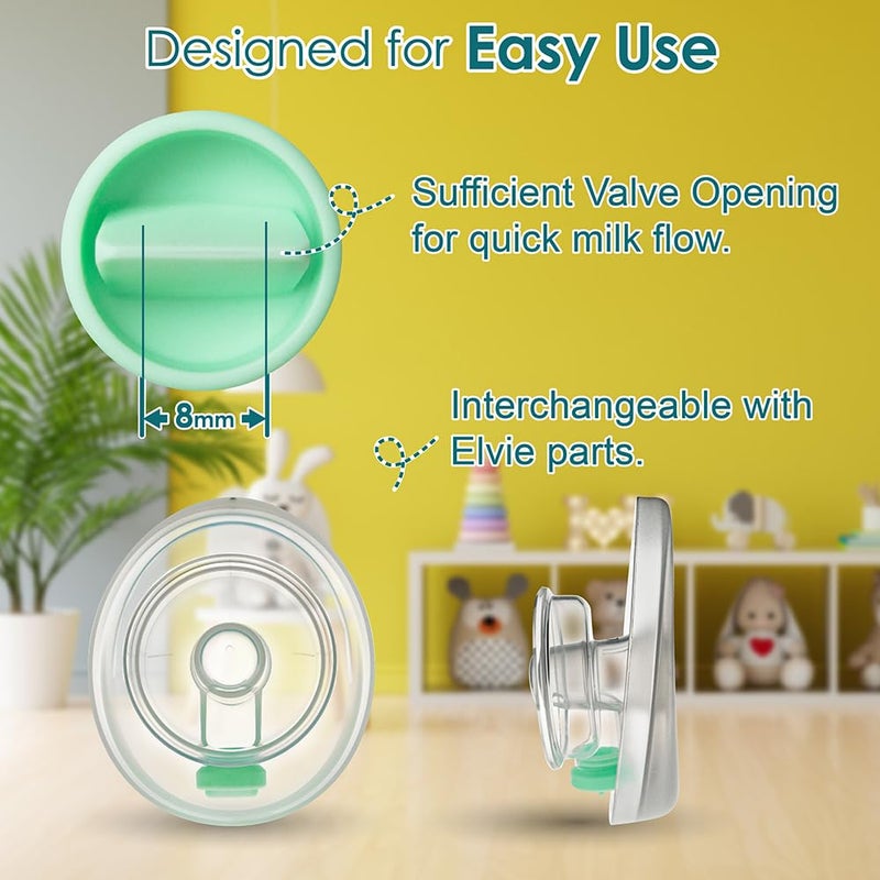 Nenesupply 6pc Duckbill Valves Compatible with Elvie Stride Pump Parts Replacement Parts Breast Pump Parts Momcozy Tsrete Wearable Pumps Spectra CaraCup Not Original Elvie Pump Parts Accessories - Image 5