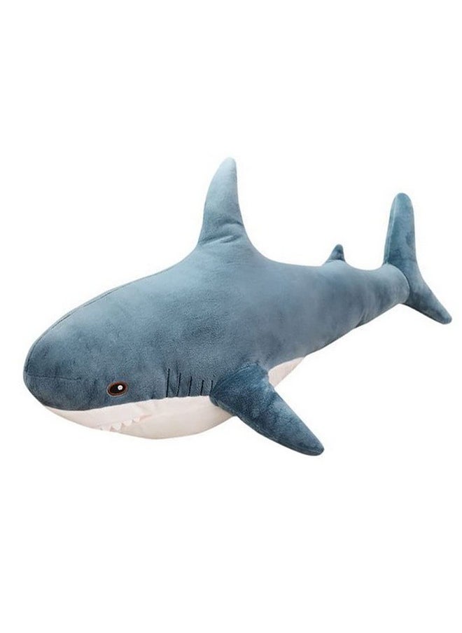 OUKEYI - 30 Inch Giant Shark Stuffed Animal Pillow Soft Shark Toys Big Shark Plush Pillows For Kidscomfortable Sleeping Pillow Back Cushion Doll Gift For Kids(Blue) - Image 1