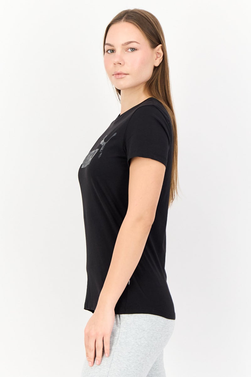 PUMA Women Sportswear Fit Short Sleeve Training T-Shirt, Black - Image 2