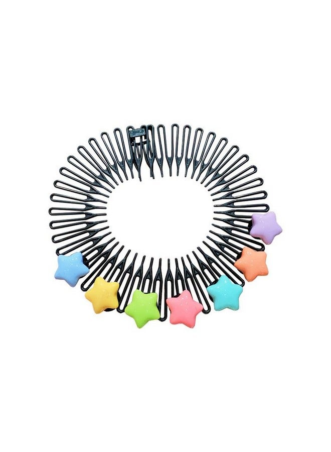 ZAVVU KRIZOUS ZAVVU & KRIZOUS Cute Cartoon Children's Hair Accessories hair comb, Flexible Circle Comb, Non Slip Tooth Hairband, Hair Band, Zig Zag Flexible Plastic Circle Cartoon Comb, Pack Of 3 - Multi Design. - Image 4